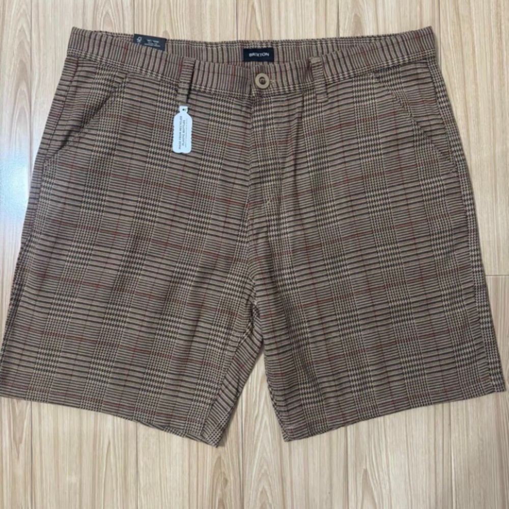 Amazon Brown Flat Front Shorts Casual Style